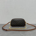 C*line Mini Camera Shoulder Bag Triomphe Black Brown Canvas & Calfskin