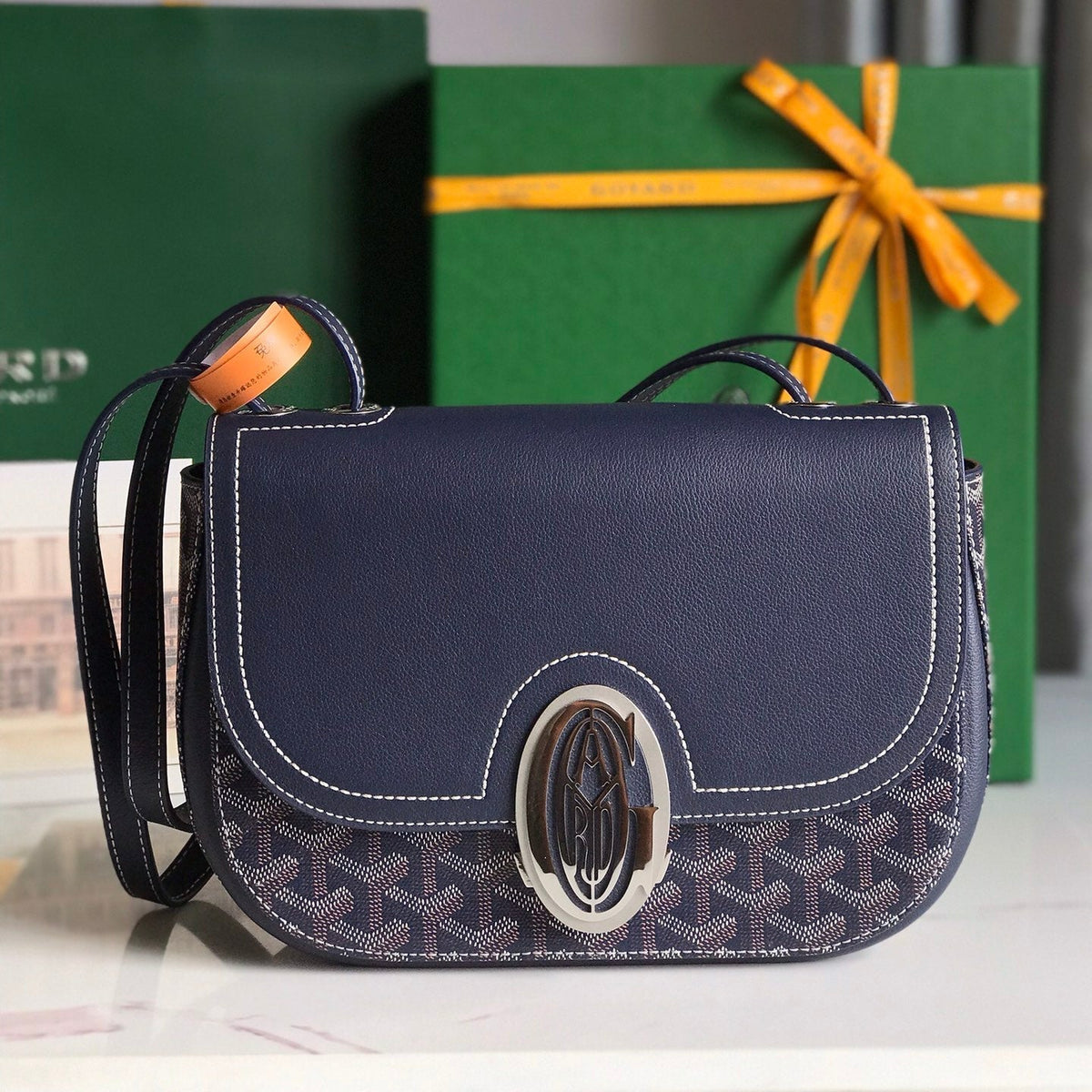 233 BAG CALFKIN G*yardine CANVAS