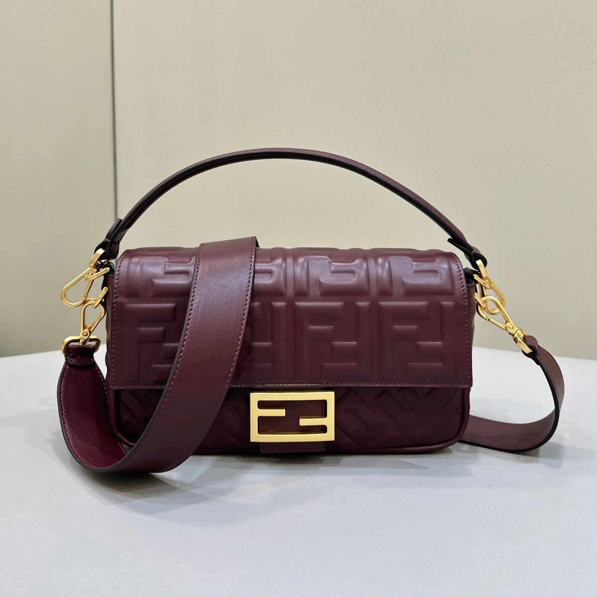 Baguette Lambskin Gold Hardware