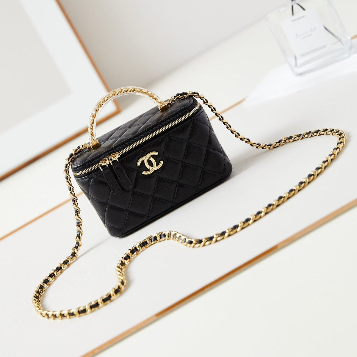 24A VANITY LAMBSKIN GOLD HARDWARE