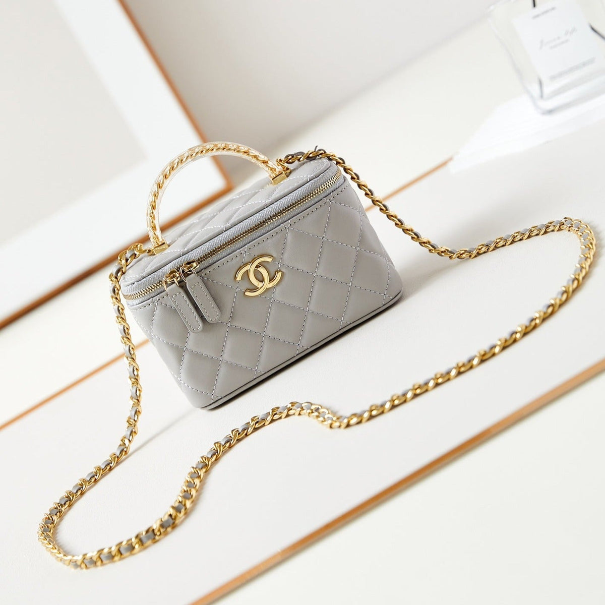 24A VANITY LAMBSKIN GOLD HARDWARE