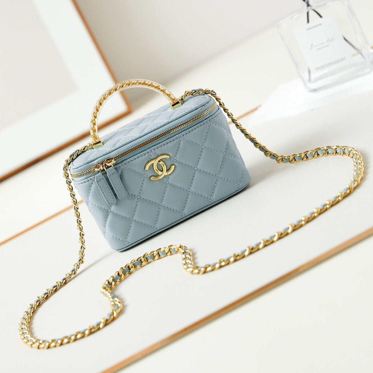 24A VANITY LAMBSKIN GOLD HARDWARE
