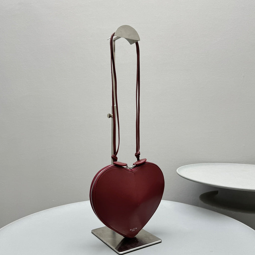 le coeur 21cm burgunfy calfskin shouder bag
