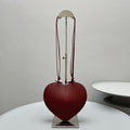 le coeur 21cm burgunfy calfskin shouder bag