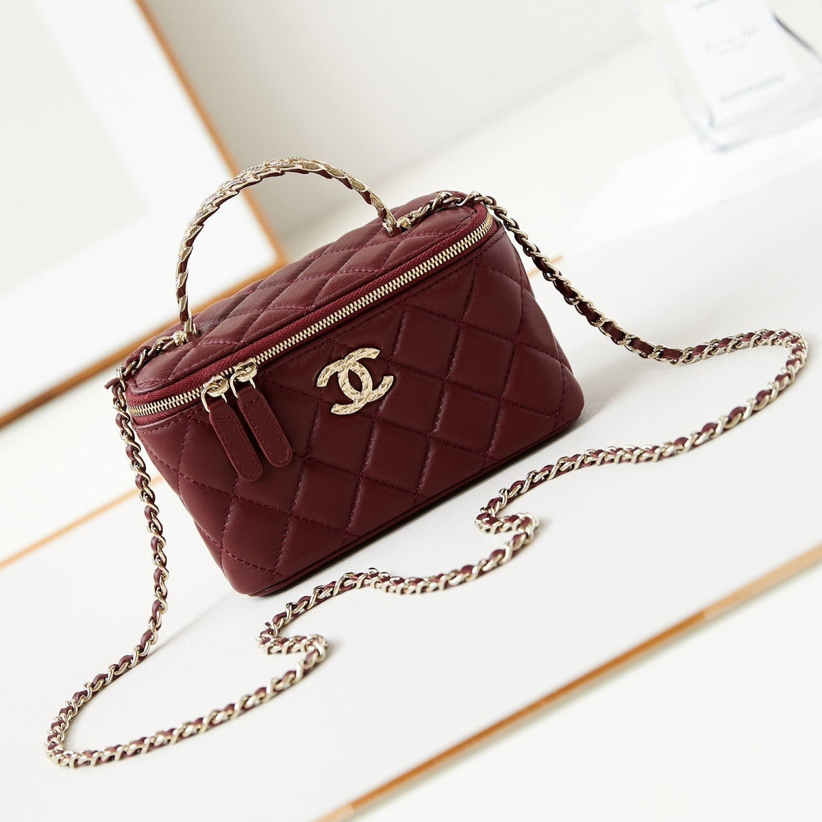 24A VANITY LAMBSKIN GOLD HARDWARE