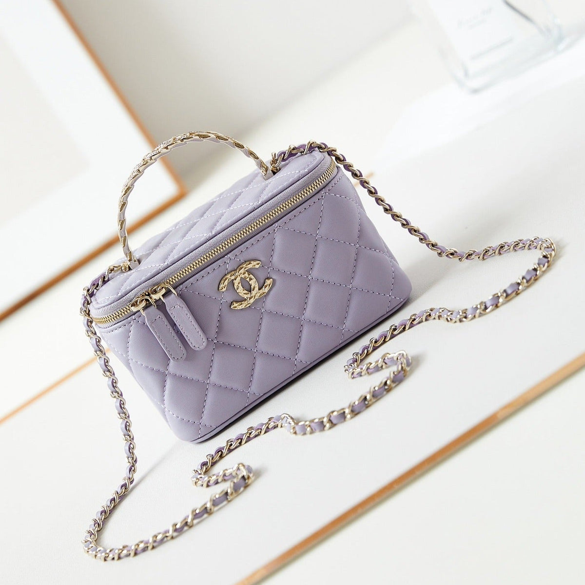 24A VANITY LAMBSKIN GOLD HARDWARE
