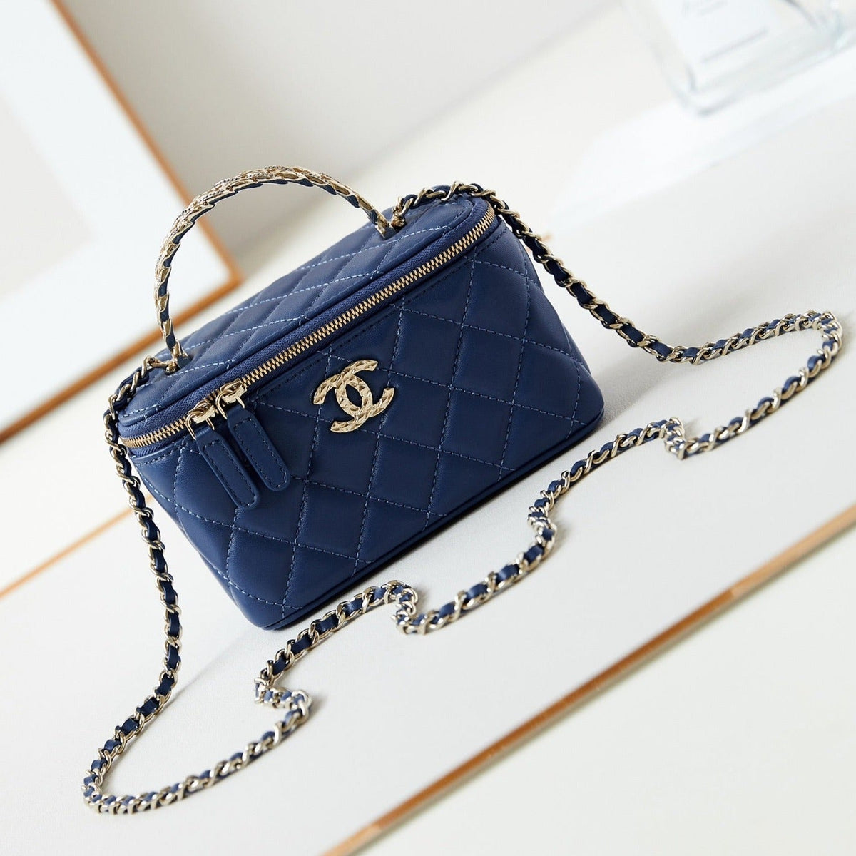 24A VANITY LAMBSKIN GOLD HARDWARE