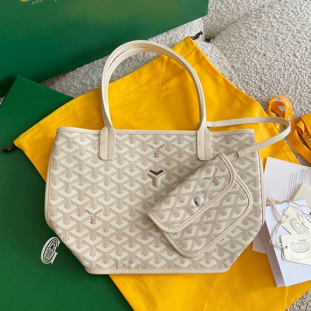 ANJOU BAG G*yardine CANVAS CALFSKIN