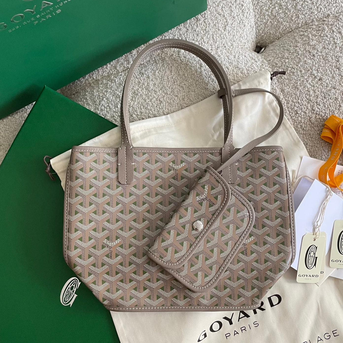 ANJOU BAG G*yardine CANVAS CALFSKIN