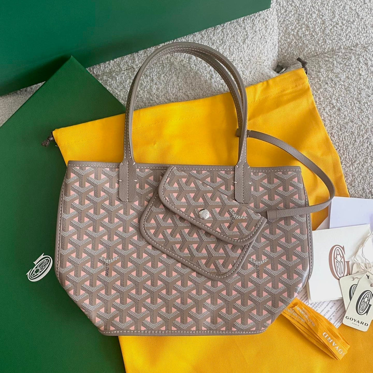 ANJOU BAG G*yardine CANVAS CALFSKIN