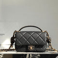 C*C 19 Bag 25C 18cm Black Lambskin Gold Hardware