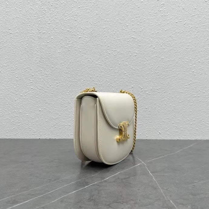 C*line Chain Besace Clea Bag Triomphe Calfskin GHW
