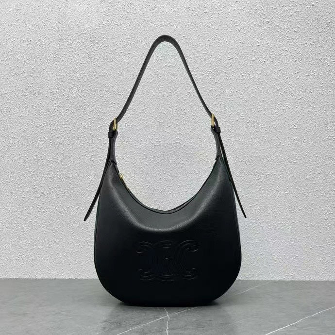 C*line Héloïse Bag Triomphe Black Grain Calfskin