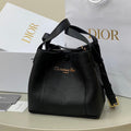 D*or Signature Bucket Bag Black Calfskin