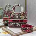 C*D Colorful Butterfly 24 Lady D*or Bag Canvas