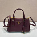 Pr*a Galleria handbag 21 burgundy leather