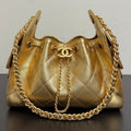 Ch*nel 2026 Hobo Bag 22cm Gold Grained Calfskin