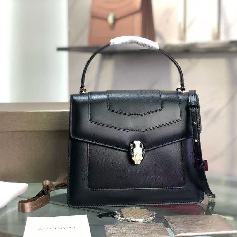 B*V*L Serpenti Forever Top Handle Bag Calfskin GHW