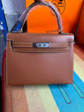 H*M Birkin 25cm Brown Calfskin Sliver Hardware