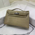 H*M Kelly Gris Tourterelle Crocodile Leather ( day production)