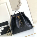 C*C 25b Medium Backpack With Chain 23cm Black Caviar GHW