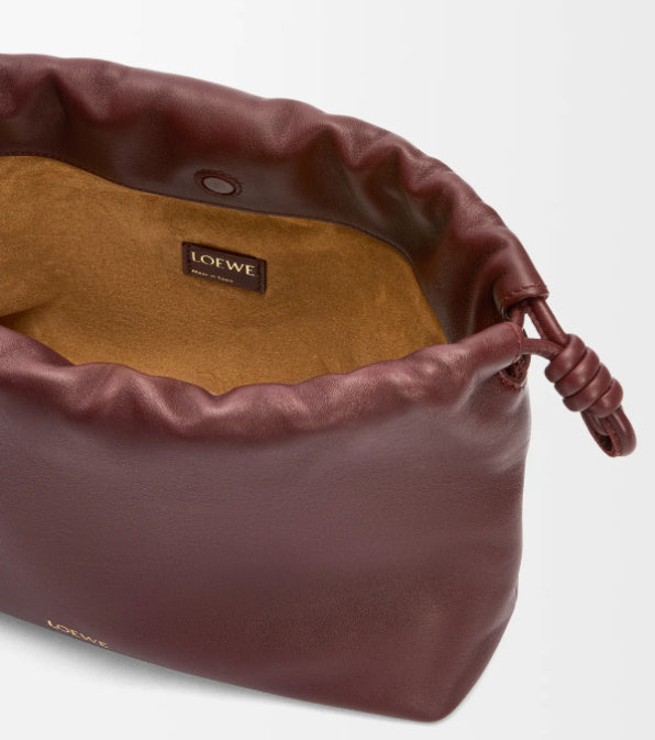 L*ew Medium Flamenco Bag 30cm Dark Burgundy Lambskin