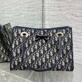 C*D Shopping Bag Oblique Jacquard Cotton Calfskin