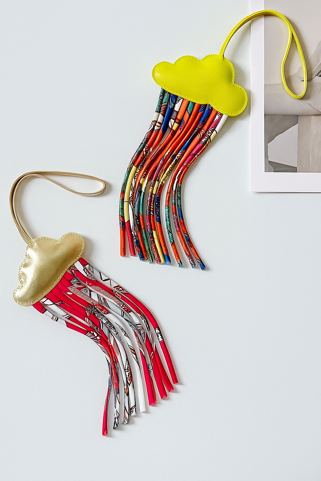 H*rmes Cloud Charm Leather Silk