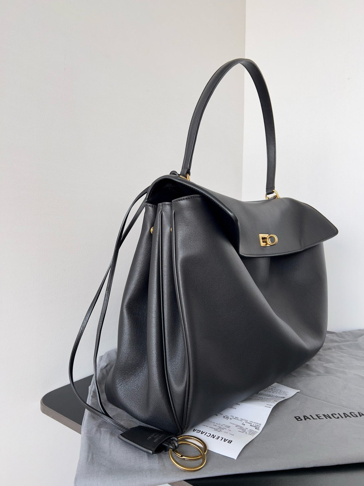Balencia Tote Bag Calfskin Gold Hardware