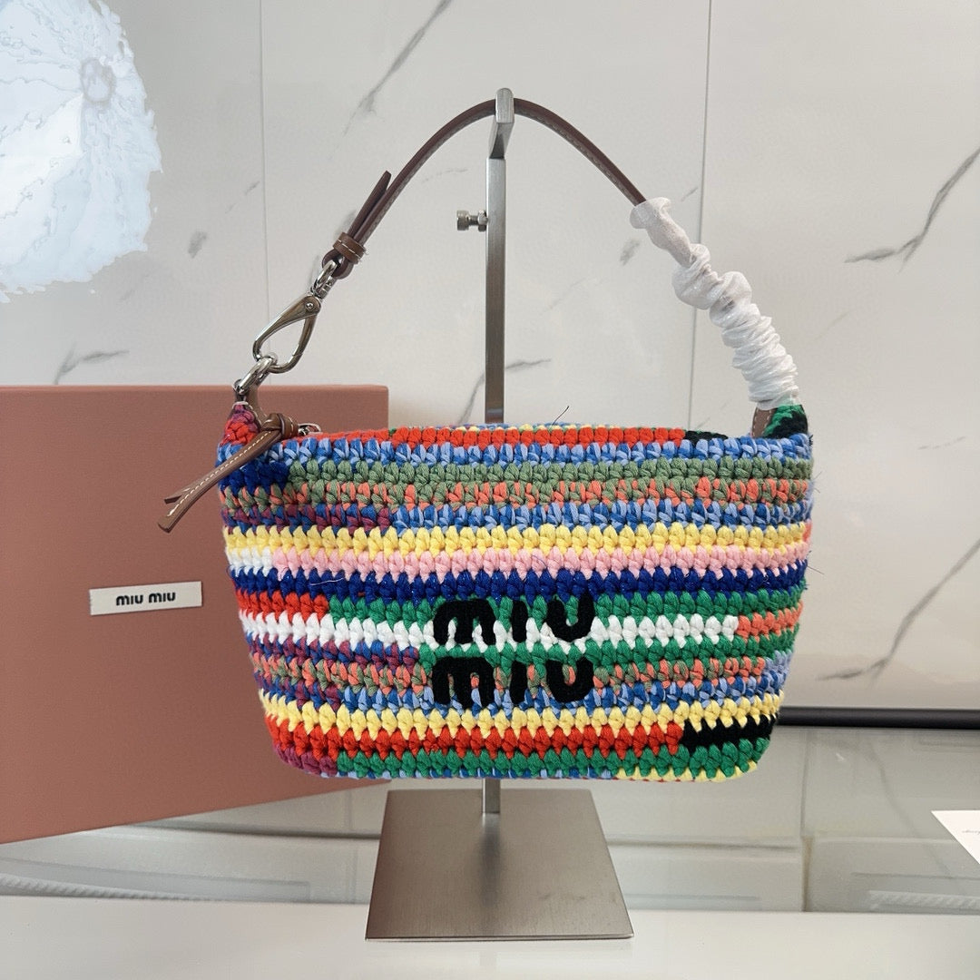 M*u*M*u Rainbow Woven Bag Super Heavy Cottton Handmade