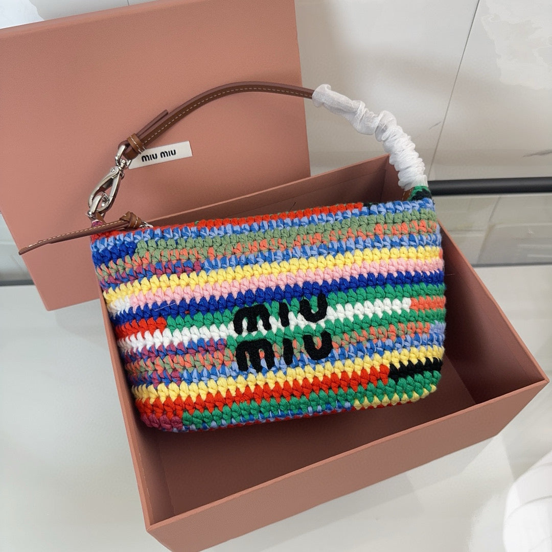 M*u*M*u Rainbow Woven Bag Super Heavy Cottton Handmade