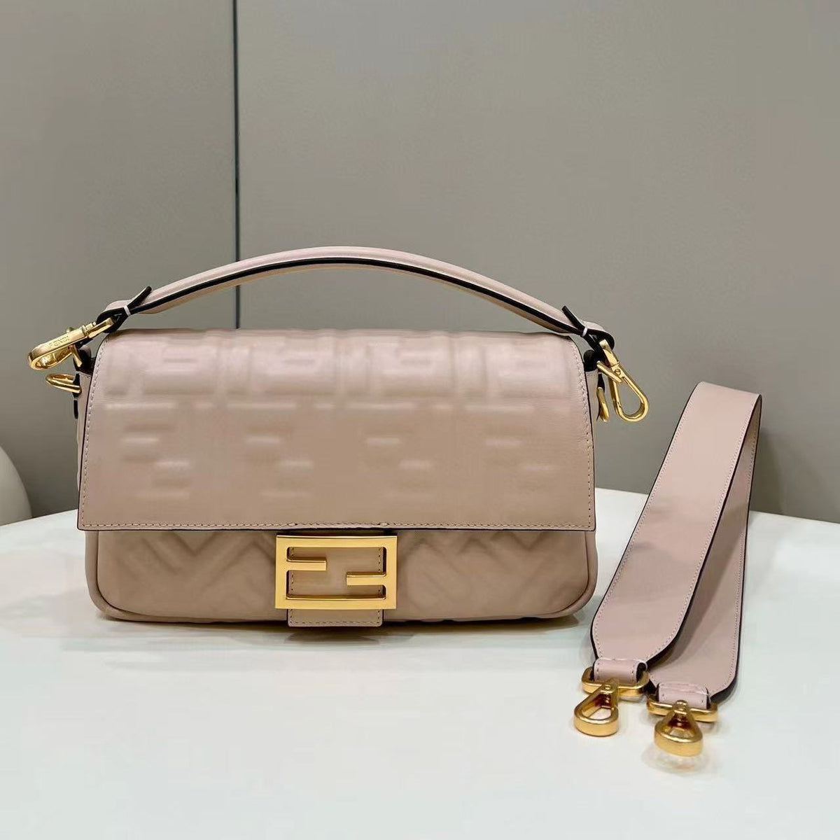 Baguette Lambskin Gold Hardware