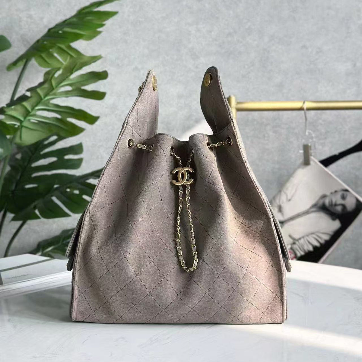C*C 25C Hobo Bag Suede