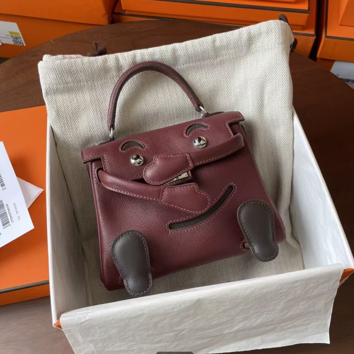 KELLY DOLL 18 BURGUNDY GULLIVER CALFSKIN (MADE - TO - ODER)