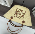 L*E ANAGRAM BASKET BAG IRACA PALM CALFSKIN