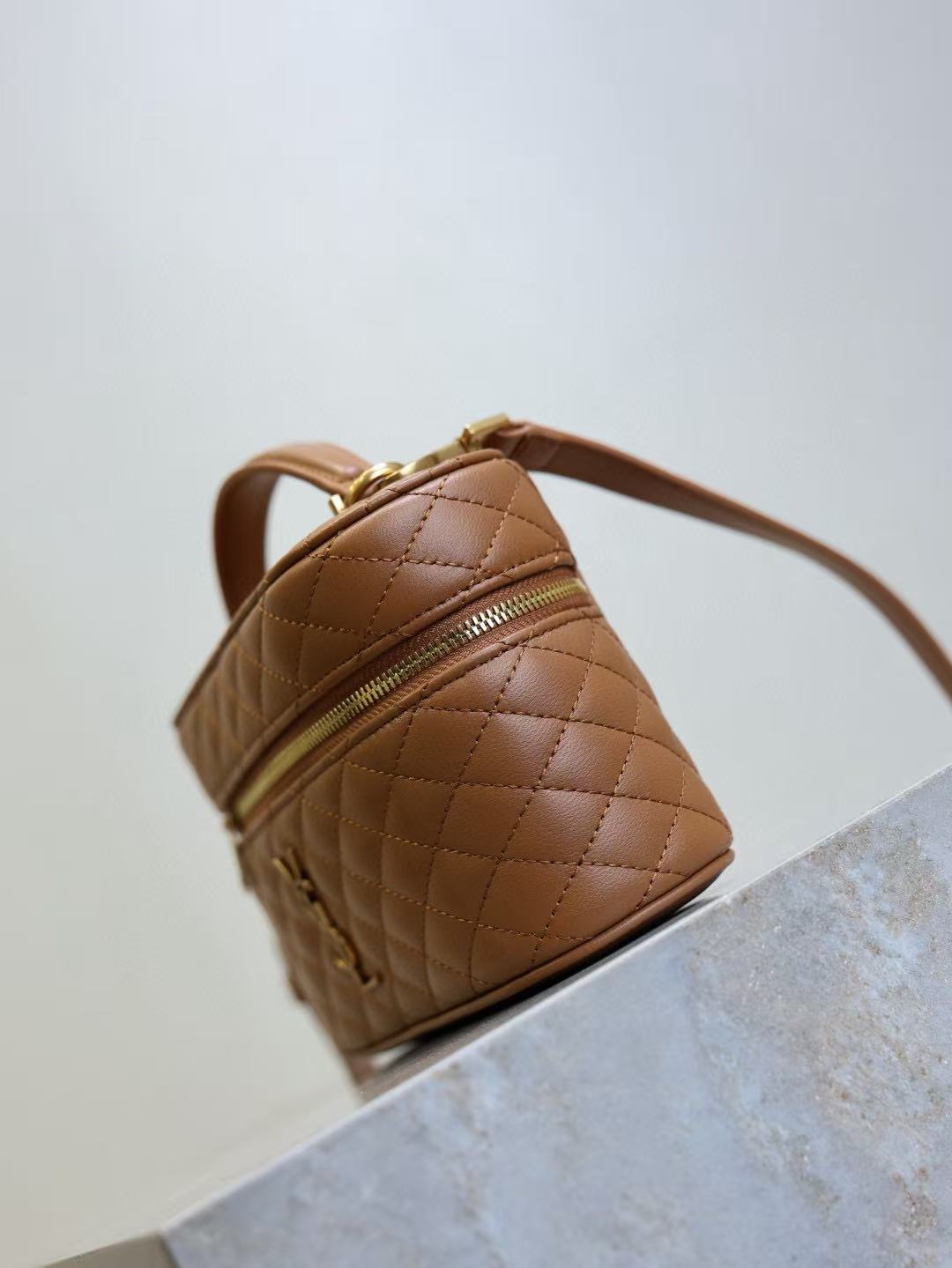 Y*S*L Box Bag Caramel Lambskin