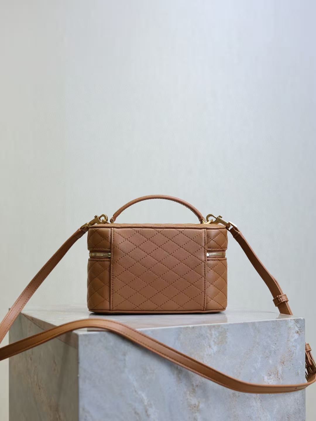 Y*S*L Box Bag Caramel Lambskin