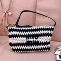 M*u*M*u Crochet Pouch Blue White Cotton