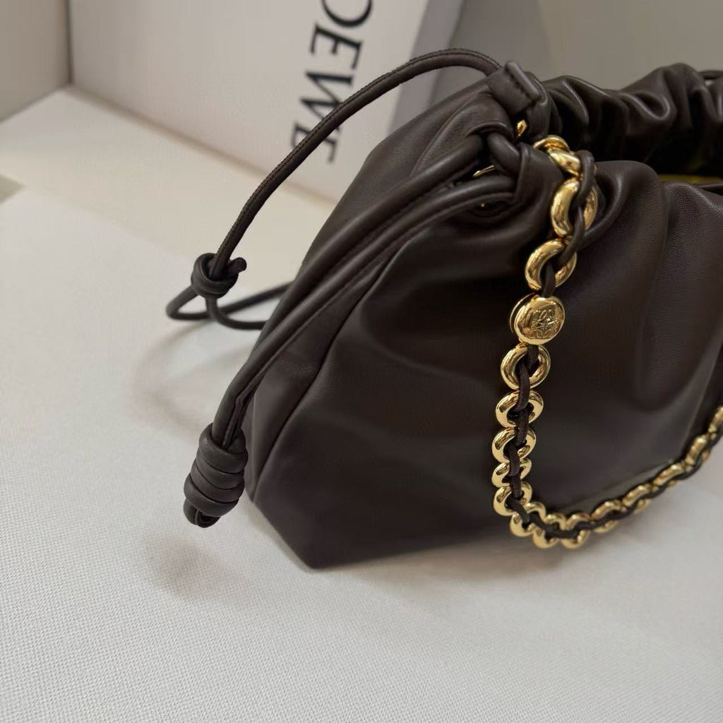 L*ewe Flamenco Purse 41 Bag Dark Brown Nappa Lambskin