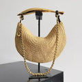 B*ttega V*neta Sardine Chain Beige Gold Raffia-effect Bag