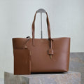Y*S*L 2025 Tote 38cm Bag Brown Smooth Leather
