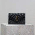 Y*S*L WOC Small Envelope Bag 19cm Black Caviar GHW