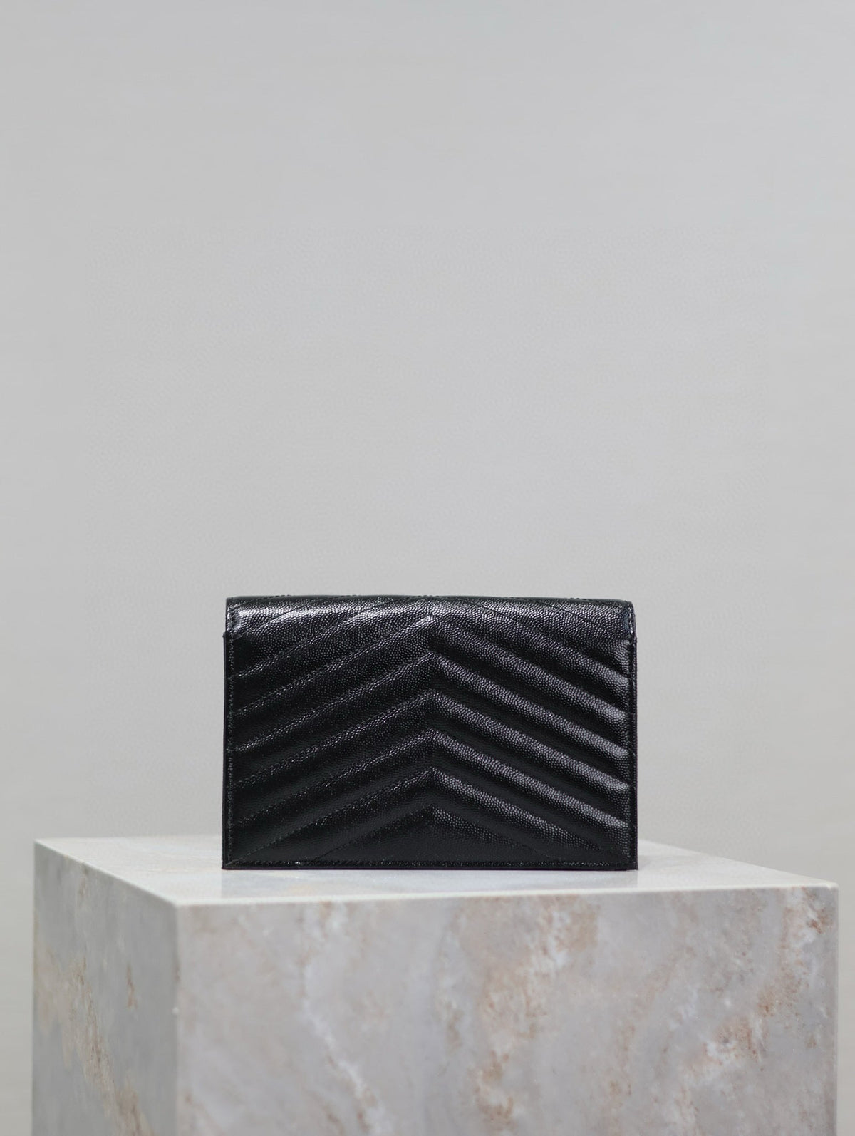 Y*S*L WOC Small Envelope Bag 19cm Black Caviar GHW