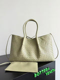 B*V Reversible Tote Bag Intreccio Calfskin Suede