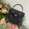 H*M Kelly Dol Millennium Doll Black Togo Leather