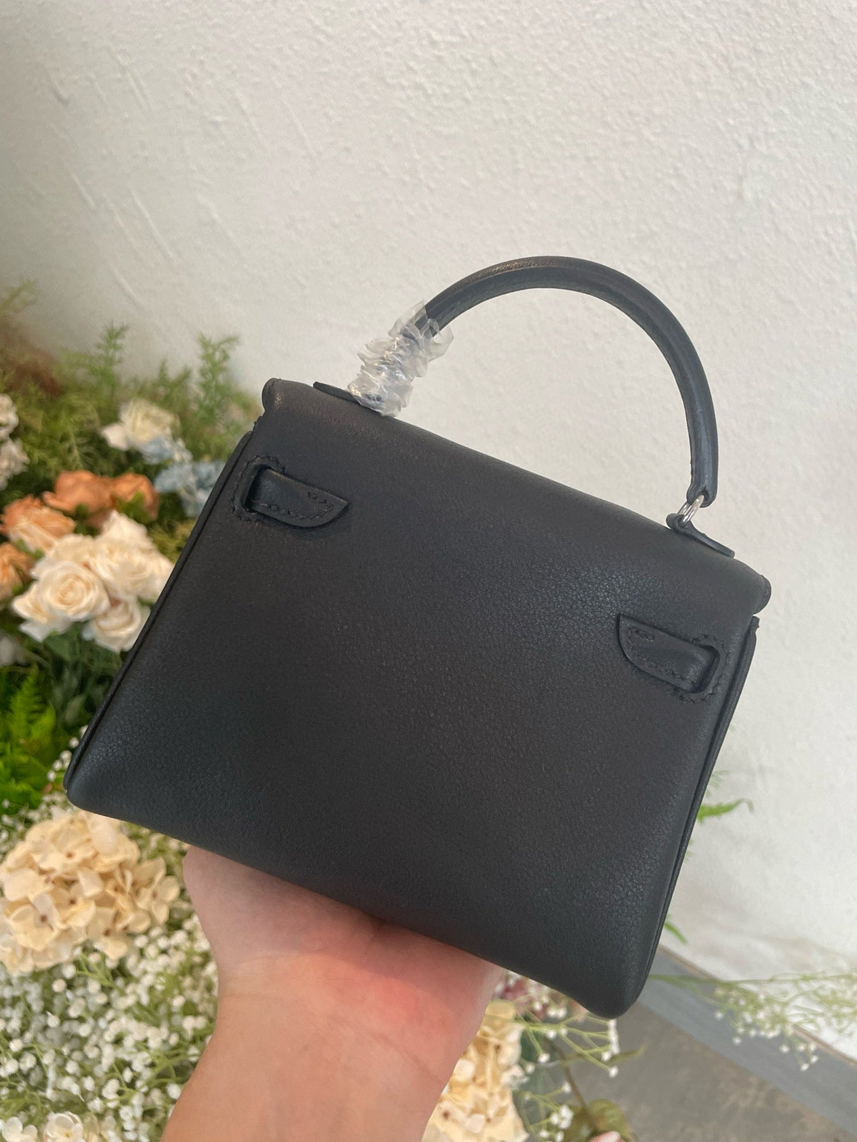 H*M Kelly Dol Millennium Doll Black Togo Leather