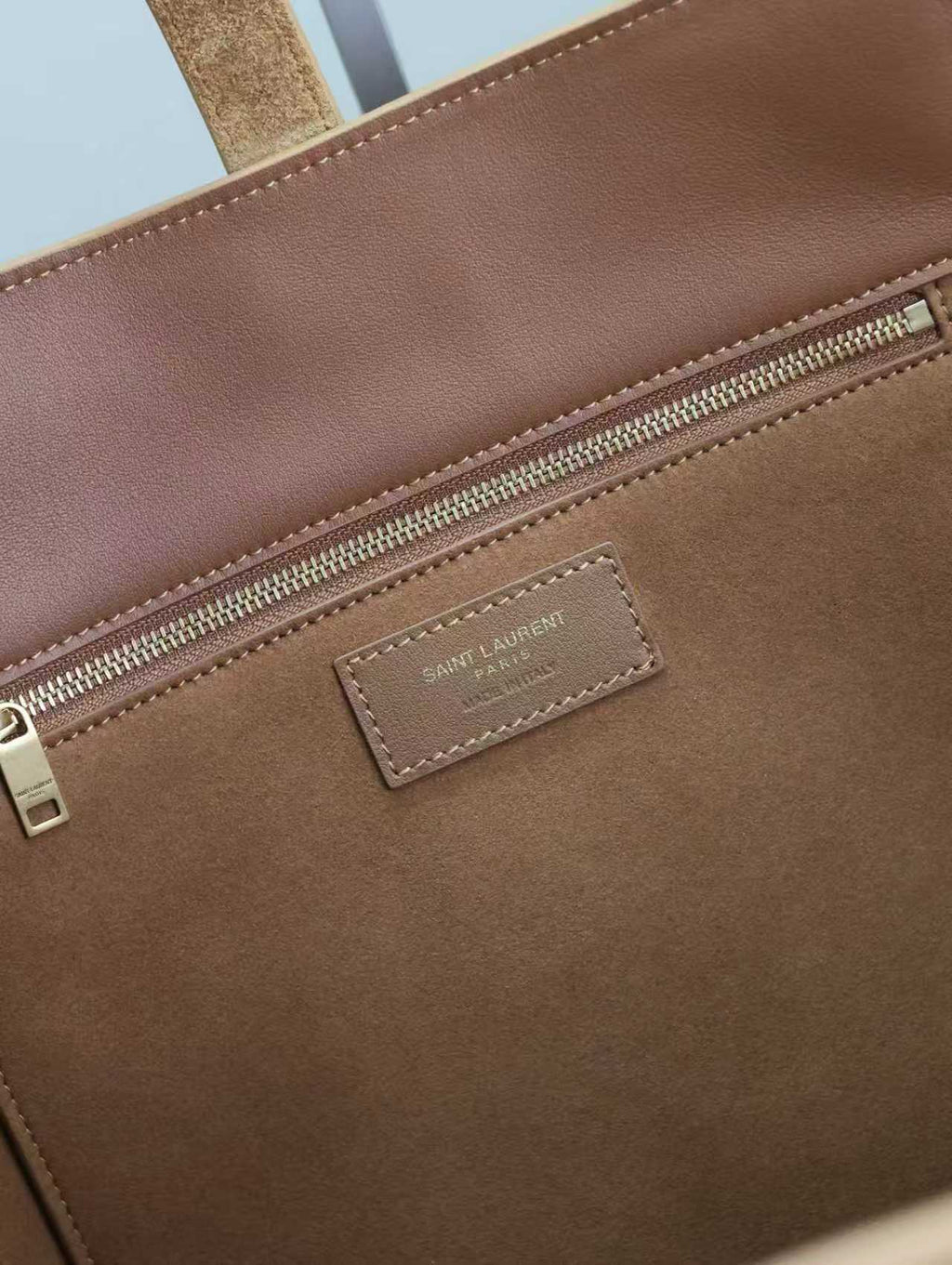 Y*S*L 50 Bag Gold Hardware Tan Suede