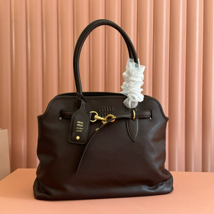 M*u*M*u 2025 Adventure Bag Chocolate Nappa Leather