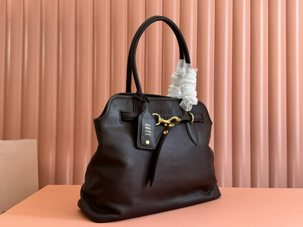 M*u*M*u 2025 Adventure Bag Chocolate Nappa Leather