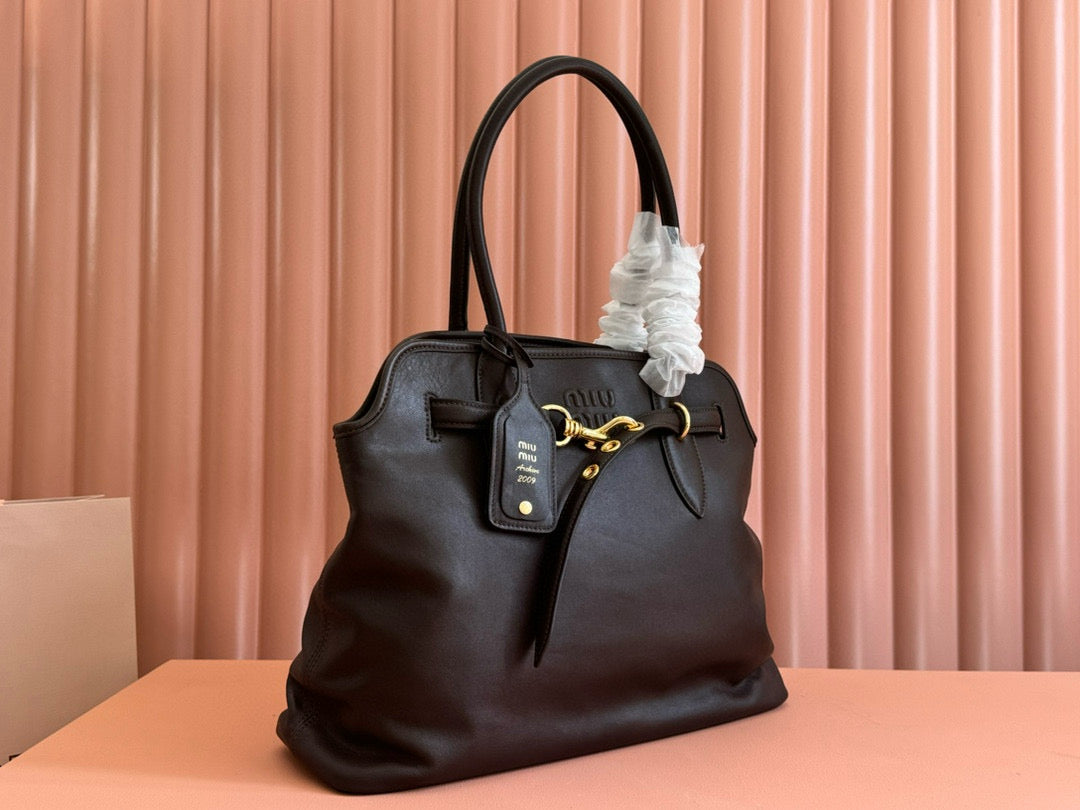 M*u*M*u 2025 Adventure Bag Chocolate Nappa Leather